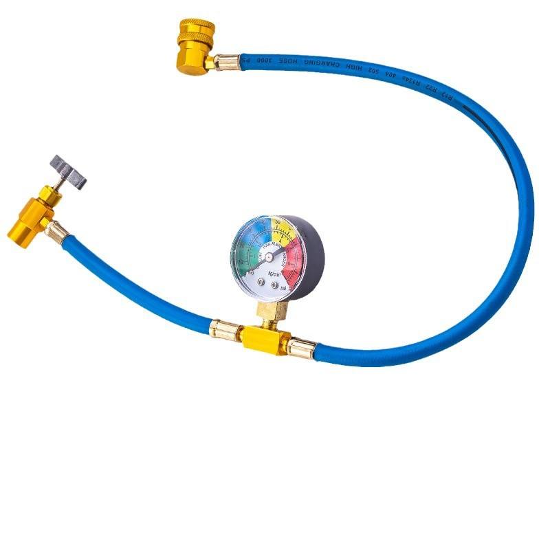 Refrigerant Charging Hose with Pressure Gauge, Air Conditioning & Car AC Filling Tool for R134a