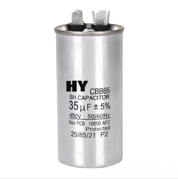 CBB65 Air Conditioner Compressor Run Capacitor 450V, Aluminum Shell Motor Starting Capacitor