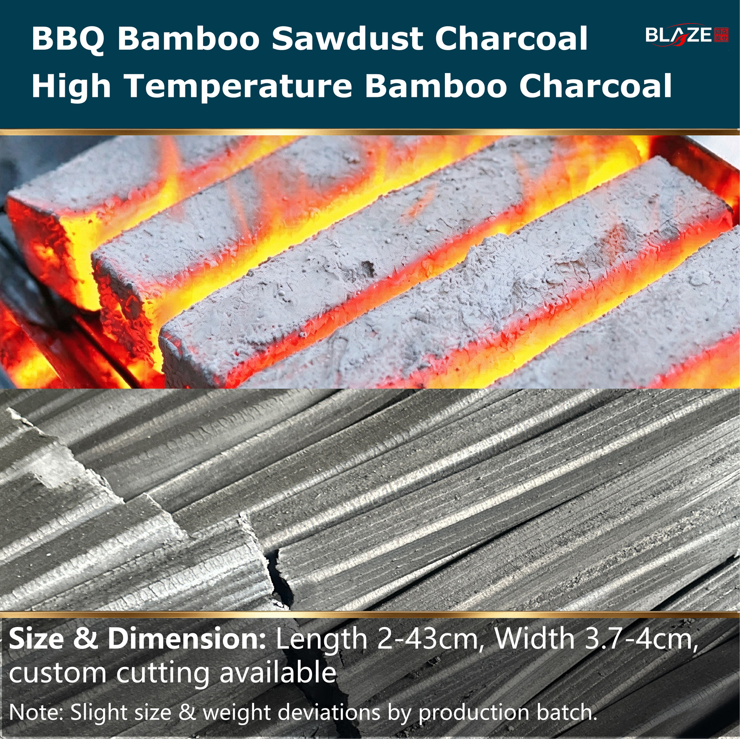 Commercial BBQ Charcoal Level A / High Temperature Bamboo Sawdust Charcoal  for Grilling Camping BBQ & Hot-pot / Hollow Briquettes