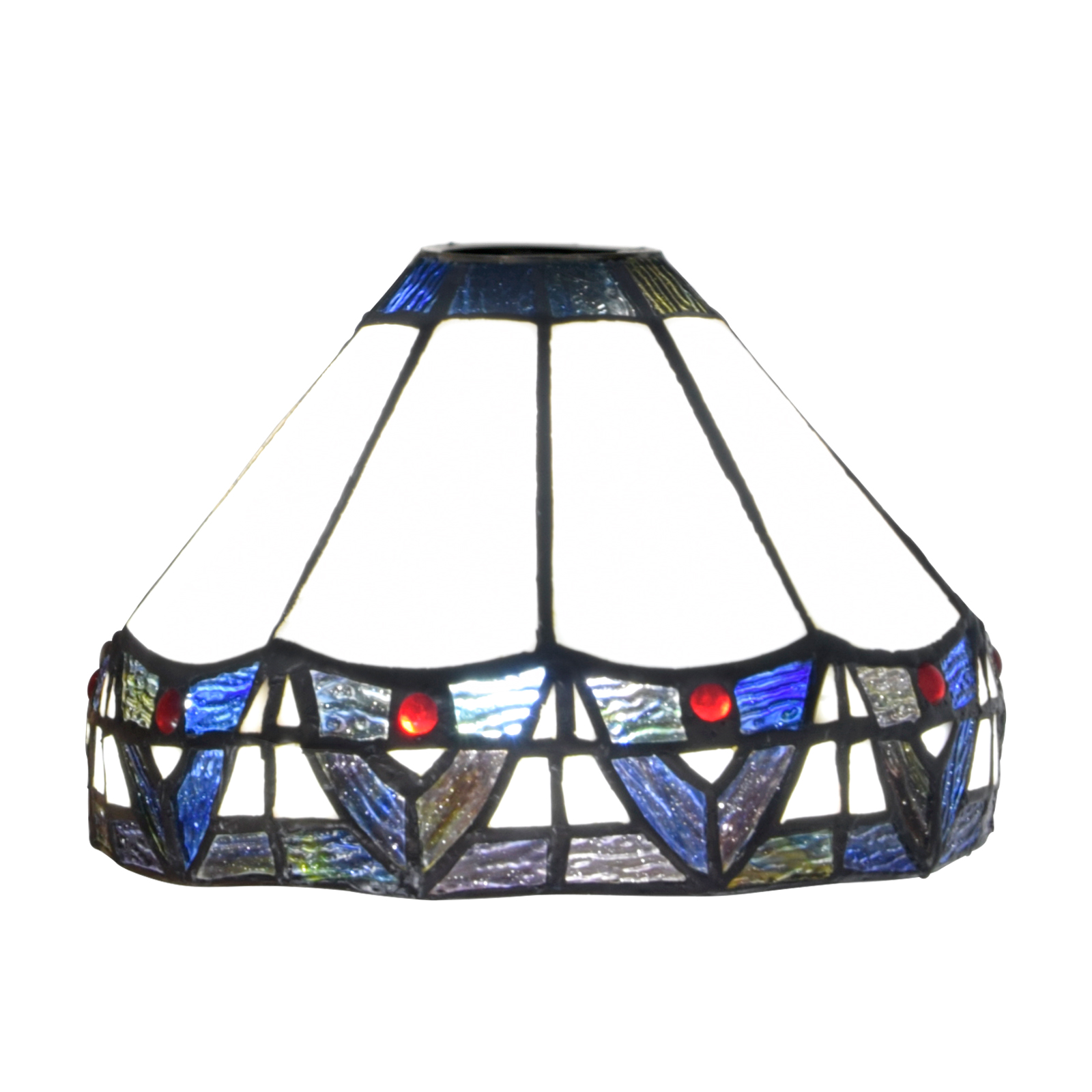 Blivuself Tiffany Lampshade Roman Style Stained Glass Lamp Shade Handmade Vintage Art Decor Large Opening Lampshades for Living Room Bedroom Restaurant, OFL040