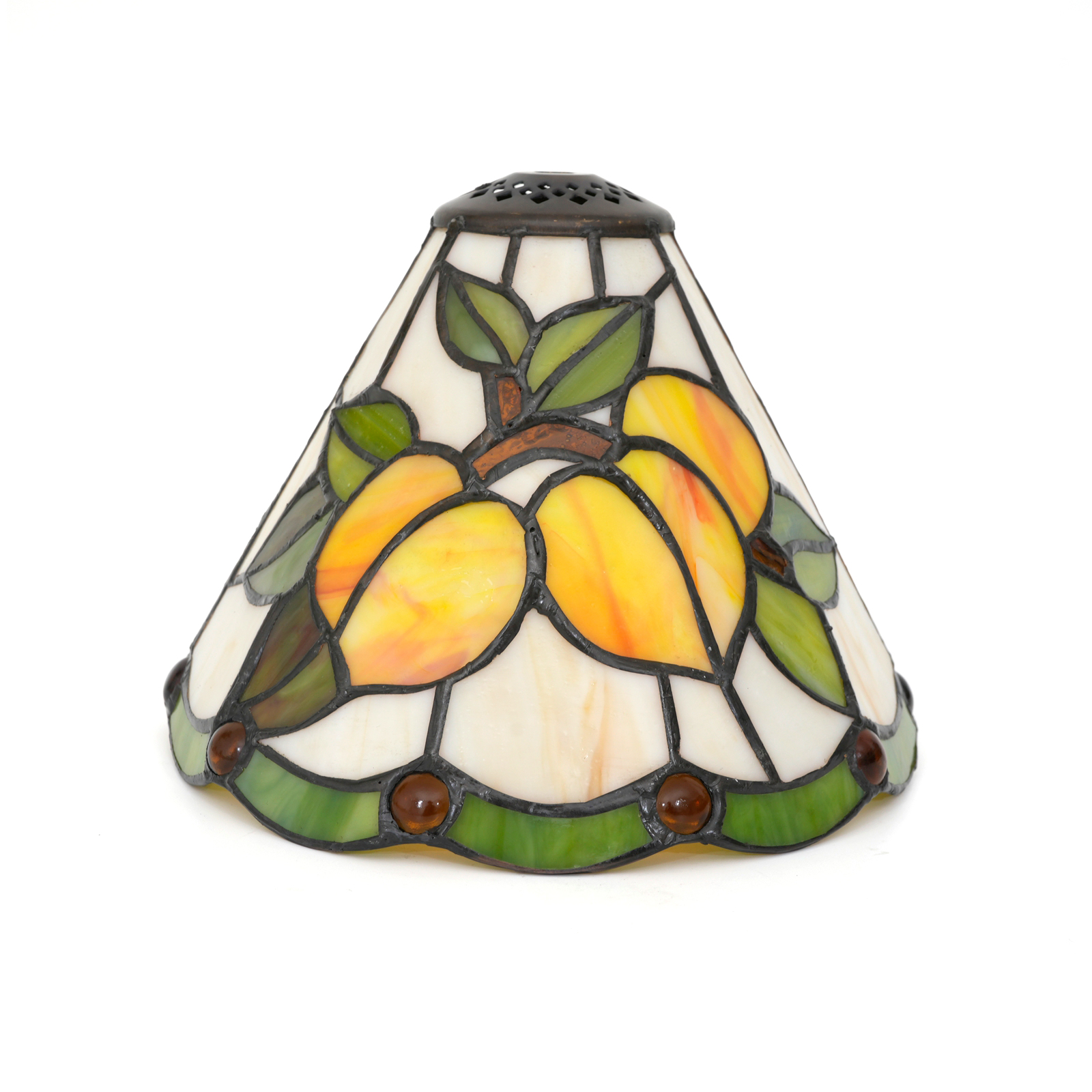 Blivuself Tiffany Lampshade 8-Inch Stained Glass Lampshade Yellow Apricot Vintage Hand Small Mouth Replacement Lampshade Suitable For Desk Lamp Chandelier Bedroom Dormitory Living Room And Other Classical Art Home Decoration DZ08073X