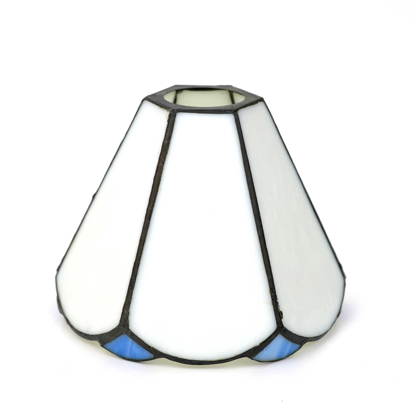 Blivuself Tiffany Lampshade Handmade Stained Glass Simple White Replacement Lampshade No Accessories Easy Installation Suitable Chandelier Wall Lamp And Other Tiffany Style Retro Home Decoration Classic Craft (1pcs, ZB6031)