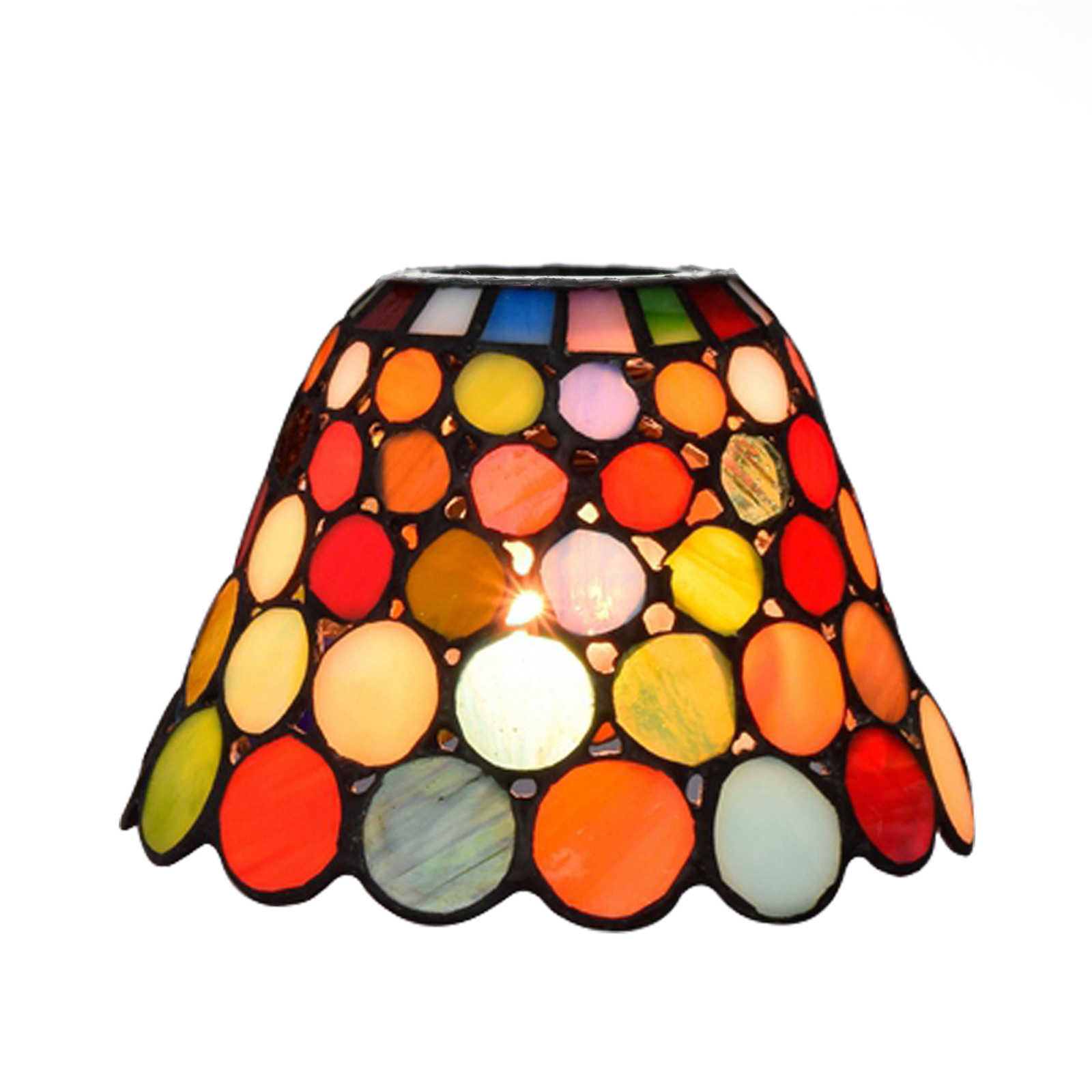 Blivuself Tiffany Lamp Shade Hand Stained Glass Wafers To Replace Adapter Chandeliers Wall Lamp Lampshade And Tiffany Style Restoring Ancient Ways Household Adornment Classical Process (1 Pcs, WX3006)