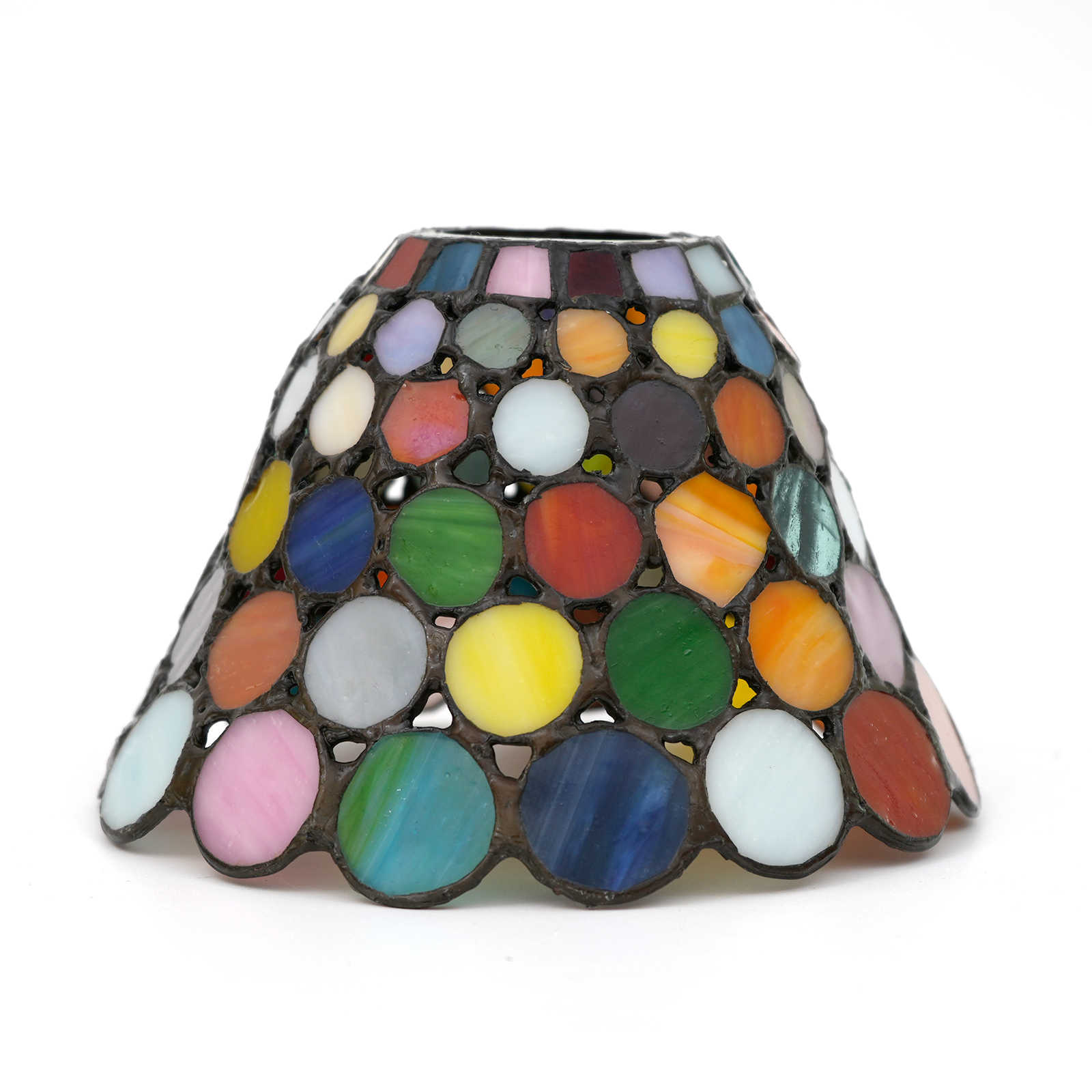 Blivuself Tiffany Lamp Shade Hand Stained Glass Wafers To Replace Adapter Chandeliers Wall Lamp Lampshade And Tiffany Style Restoring Ancient Ways Household Adornment Classical Process (1 Pcs, WX3006)