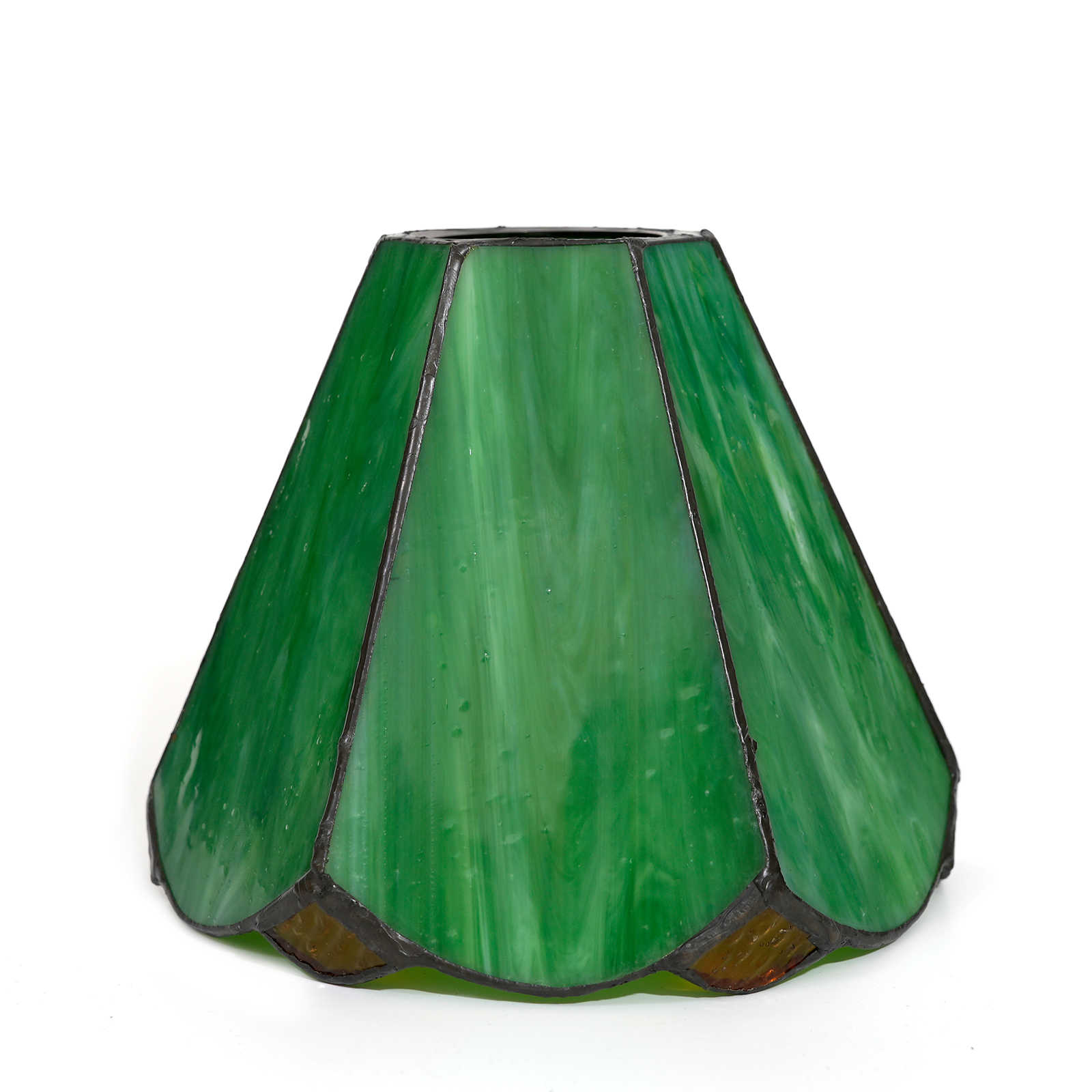 Blivuself Tiffany Lampshade 6 Inch Dark Green Water Pattern Six Pieces Of Hand-Welded Stained Glass Lampshade American Country Bathroom Wall Lamp Bedside Lamp Glass Accessories 1 PCS Replacement Lampshade For Desk Lamp Ceiling Lamp Wall Lamp Chandelier ZB6165