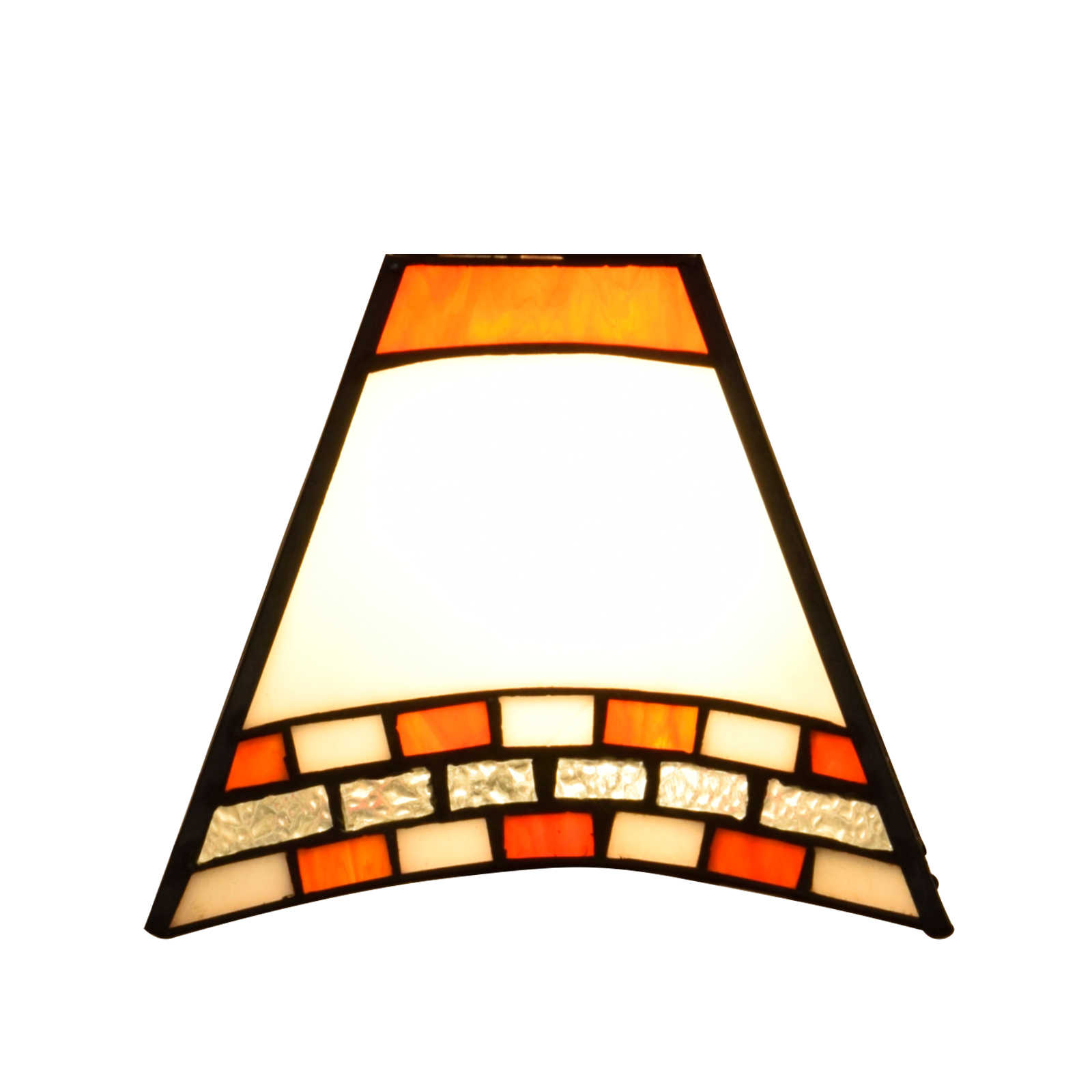 Blivuself Tiffany Lampshade 6 Inch Orange Dovetail Hand-Welded Stained Glass Lampshade American Country Bathroom Wall Lamp Bedside Lamp Glass Accessories Replacement Lampshade For Table Lamp Ceiling Lamp Wall Lamp Chandelier Etc ZB6197