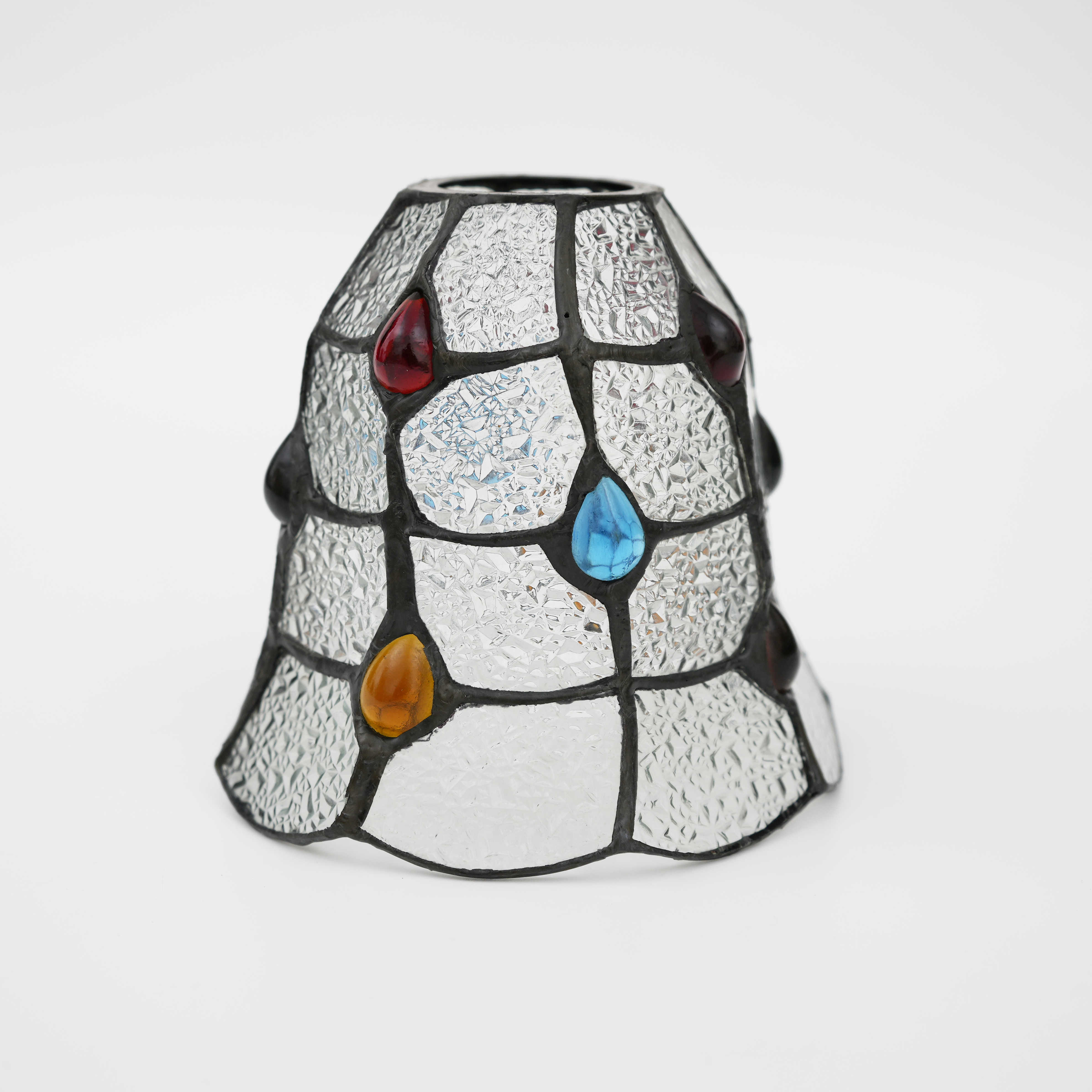 Blivuself Tiffany Lampshade 6 Inch Water Pattern Beads Handmade Welding Stained Glass Lamp American Simple Manual Replacement Accessories Lampshade 1pcs For Desk Lamp Ceiling Lamp Wall Lamp Chandelier OFL178
