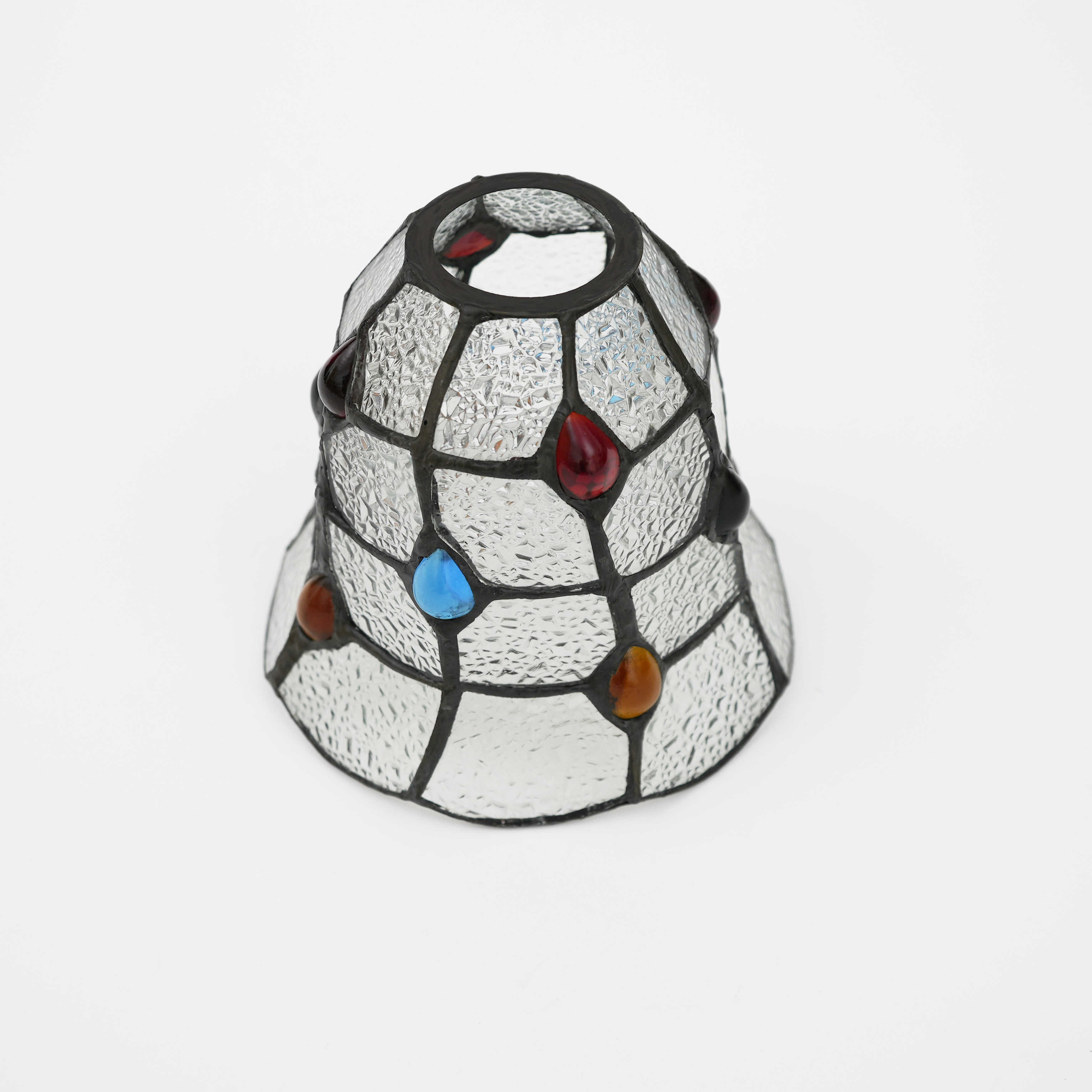 Blivuself Tiffany Lampshade 6 Inch Water Pattern Beads Handmade Welding Stained Glass Lamp American Simple Manual Replacement Accessories Lampshade 1pcs For Desk Lamp Ceiling Lamp Wall Lamp Chandelier OFL178