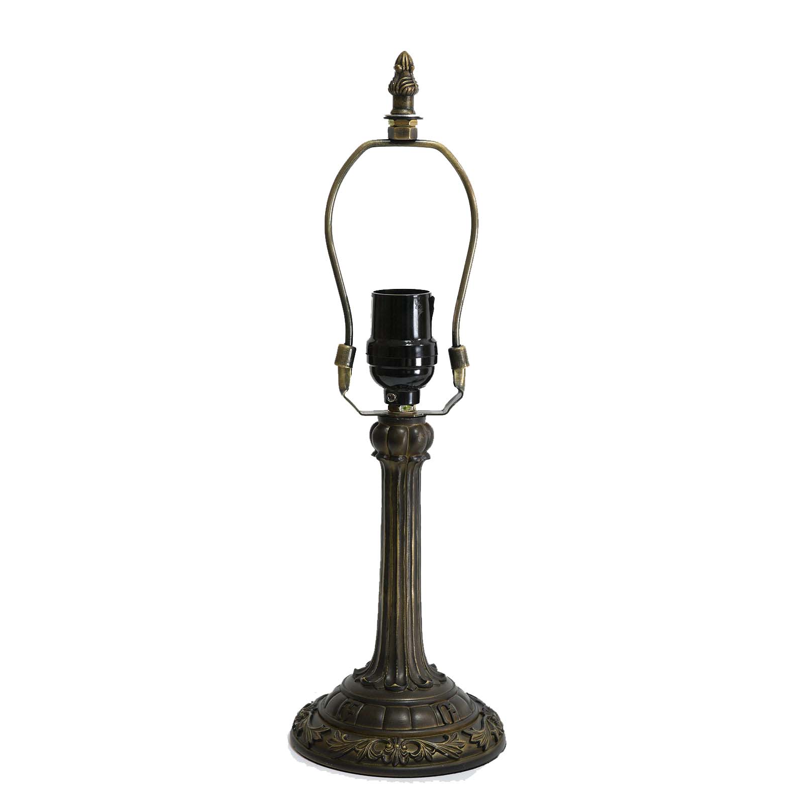 Blivuself Retro Decorative Patterned Bronze Resin Table Lamp 8-Inch Base E26/E27 Base Diy Replacement Lamp Base Suitable For Painted Glass Lampshade, Bedroom, Living Room, Office Desk Lighting Table Lamp Accessories 1 PCS