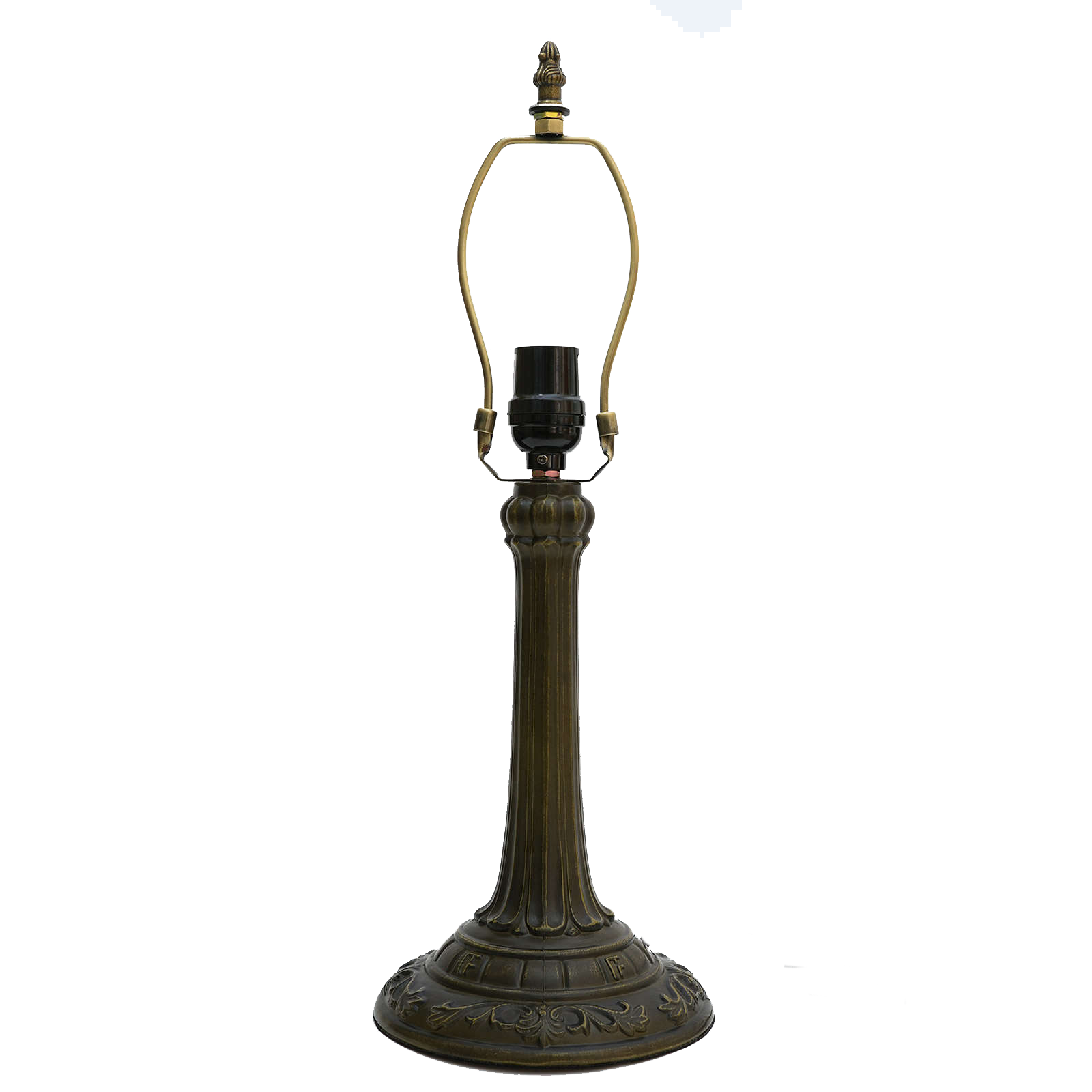 Blivuself Retro Aluminum Alloy Base, Bronze Carved Decorative Table Lamp Holder E26/E27 Base Diy Replacement Lamp Holder Is Suitable For Painted Glass Lampshade, Bedroom Living Room Office Desktop Lighting Table Lamp Accessories European Classic Home Decoration 1pcs OFB09