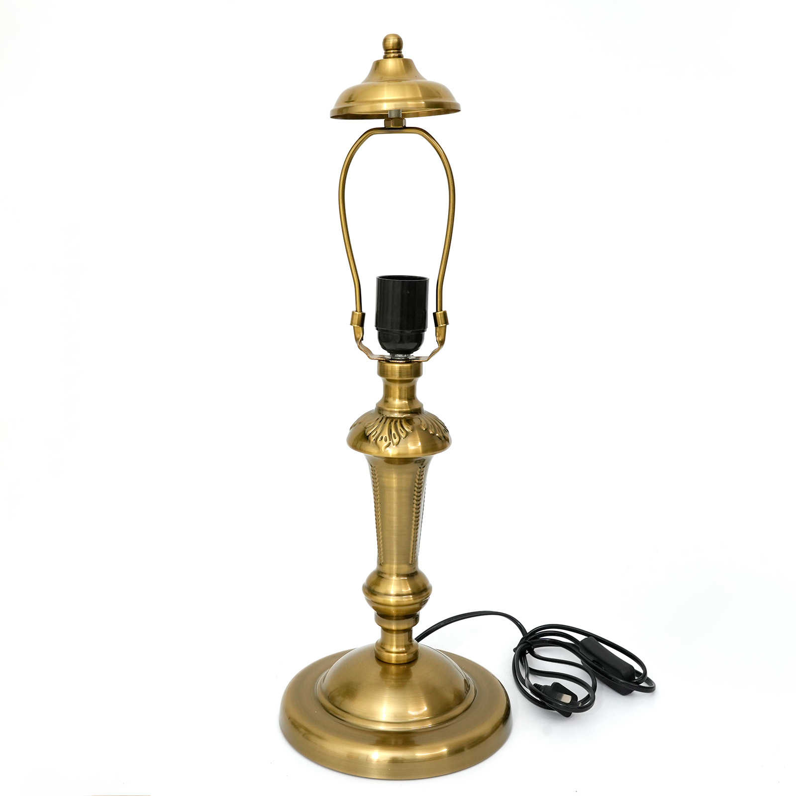 Blivuself Retro Gold Base Carved Decorative Table Lamp Holder E26/E27 Base 12 Inch Table Lamp Replacement Holder Is Suitable For Stained Glass Lampshade Bedroom Living Room Office Desktop Lighting Table Lamp Accessories European Classic Home Decoration 1pcs OFB11