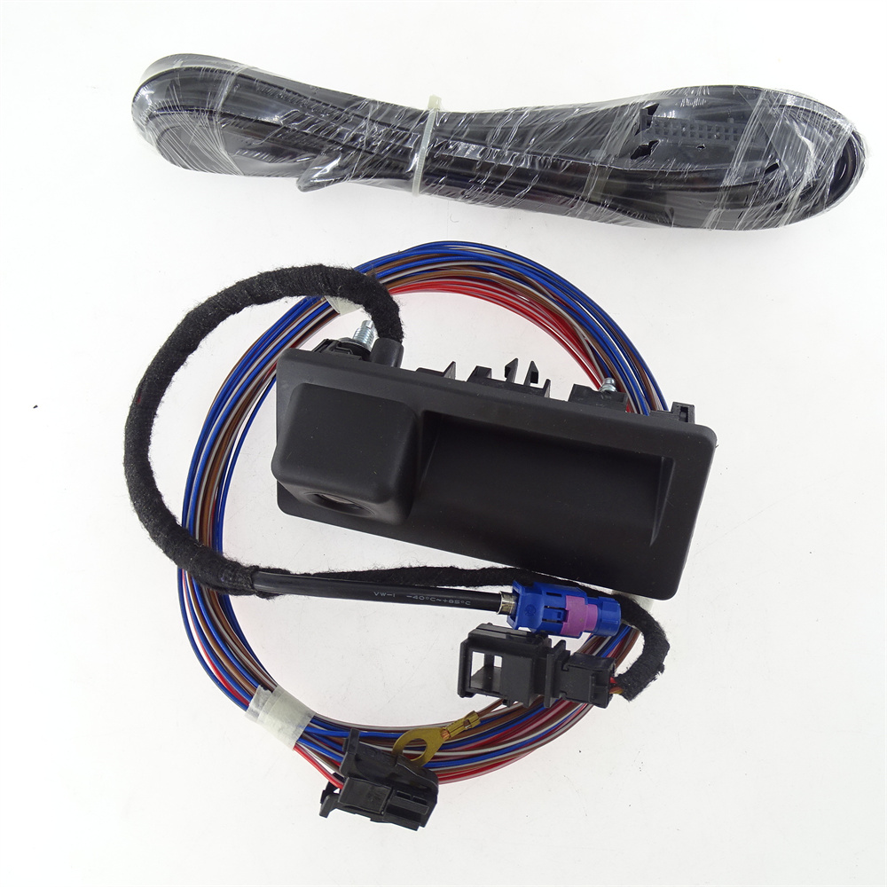56D827566 56D827566A RGB Rear View Reversing Car Back Up Camera + Wire Harness for Volkswagen Tiguan Passat B7 56d 827 566 a 56D 827 566