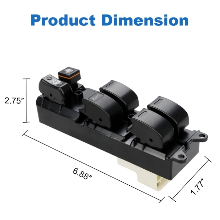 84820-12480 18 Pins Master Power Window Switch Lifter For Toyota Corolla Camry 2002-2006 For Toyota Sienna 2004-2009 84820-42090