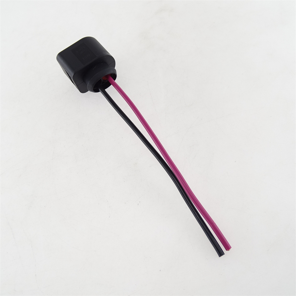 2-pin Pigtail Plug Connector Socket Harness Fit 6 & 12 Teeths Motor For Audi A6 Q3 Seat Alhambra II 1J0937773 1J0 937 773