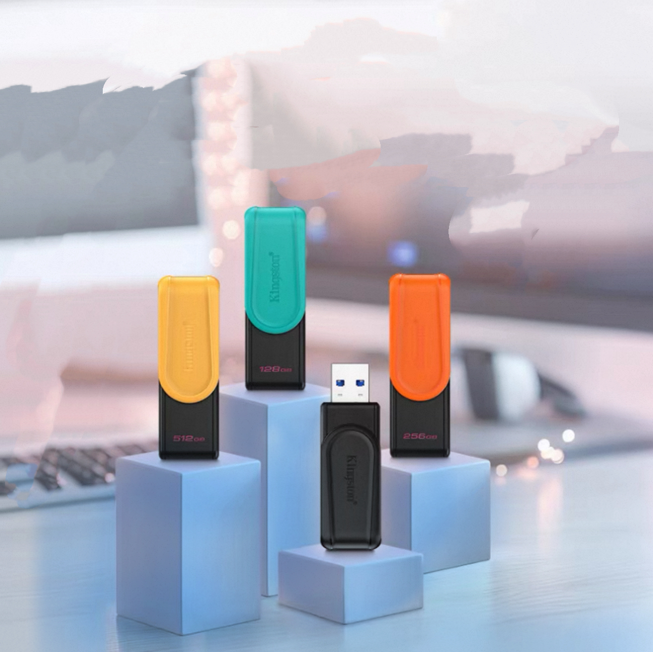 DTXS 3.2 Rotary, Kingston 64G/128G/256G High-speed and large-capacity USB stick Car mobile phone computer office USB stick