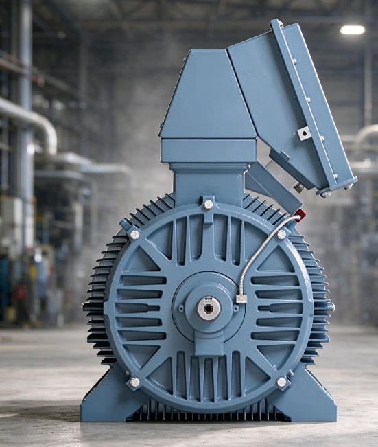 1570kW High-Voltage Three-Phase Induction Motor, 3000V, 6-Pole, IC411 Rib-Cooled, IP55 Enclosure