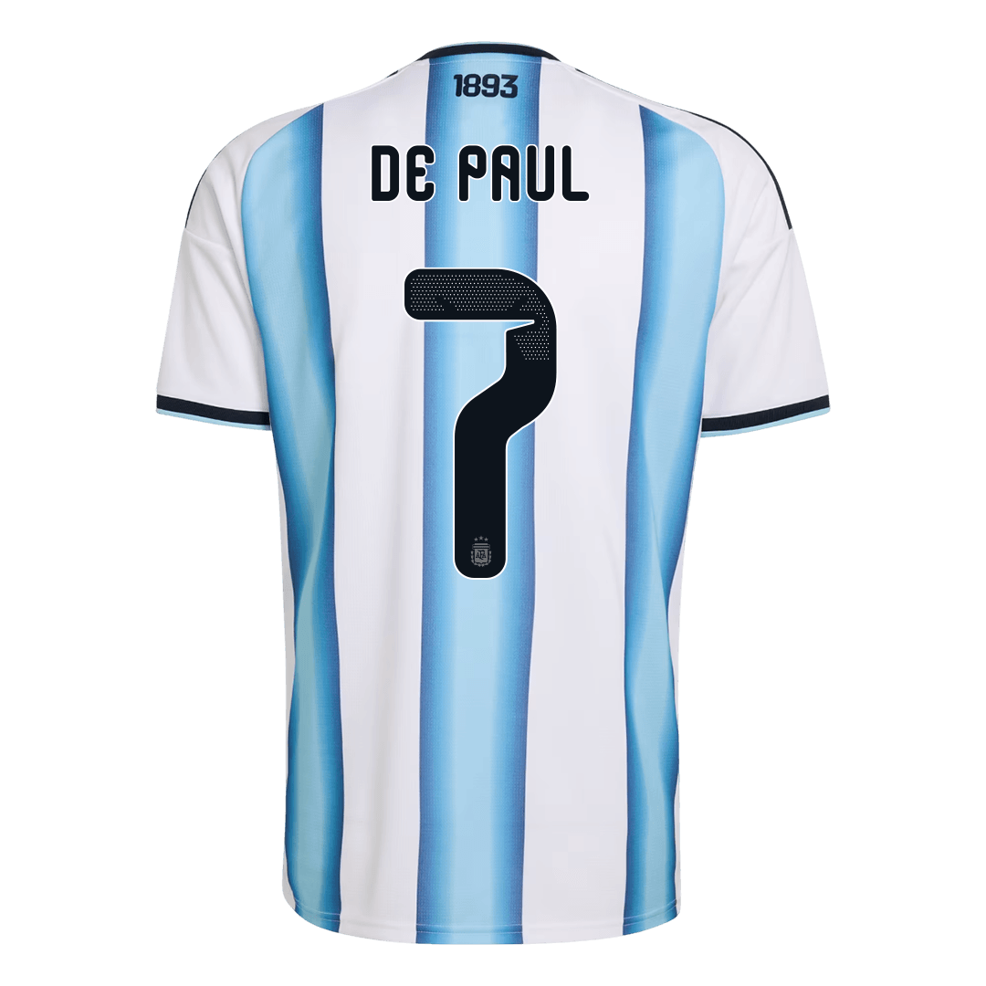 DE PAUL #7 Argentina Home Soccer Jersey World Cup 2026