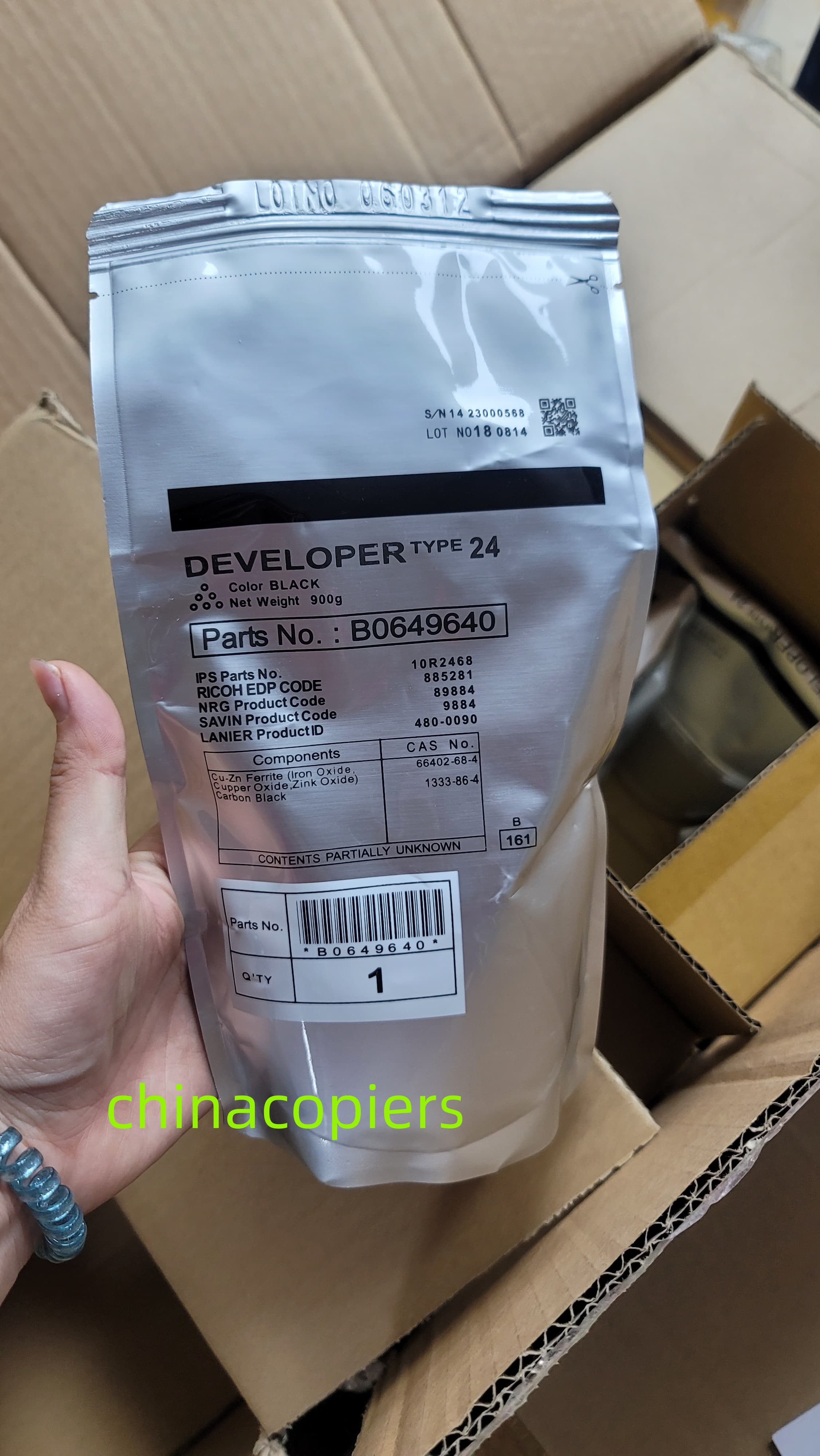 B064-9640  Developer TYPE 24 for RICOH AF1075 5500 6000 6001 6002 6500 7000 9001