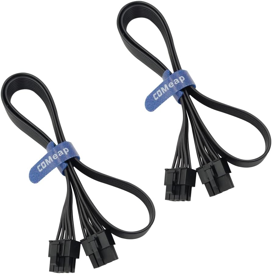 COMeap PCIE Cable for EVGA, PCIe 8 Pin Male to PCIe 8 Pin (6+2) Male GPU Power Cable for EVGA Power Supply 25-inch(63cm) 
