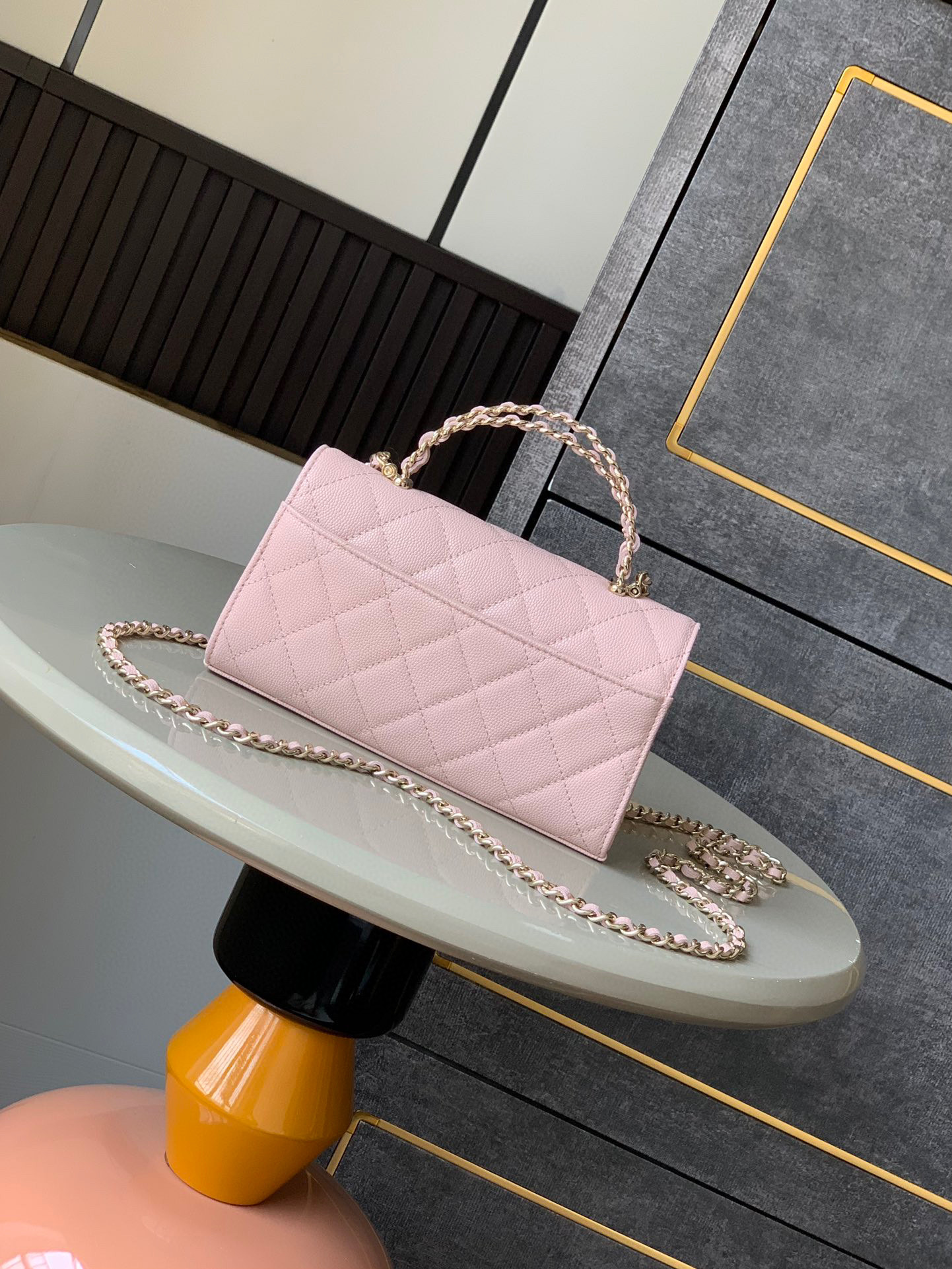 Chanel 25s Cross Handle Kelly Leather Horizontal Edition Large pink