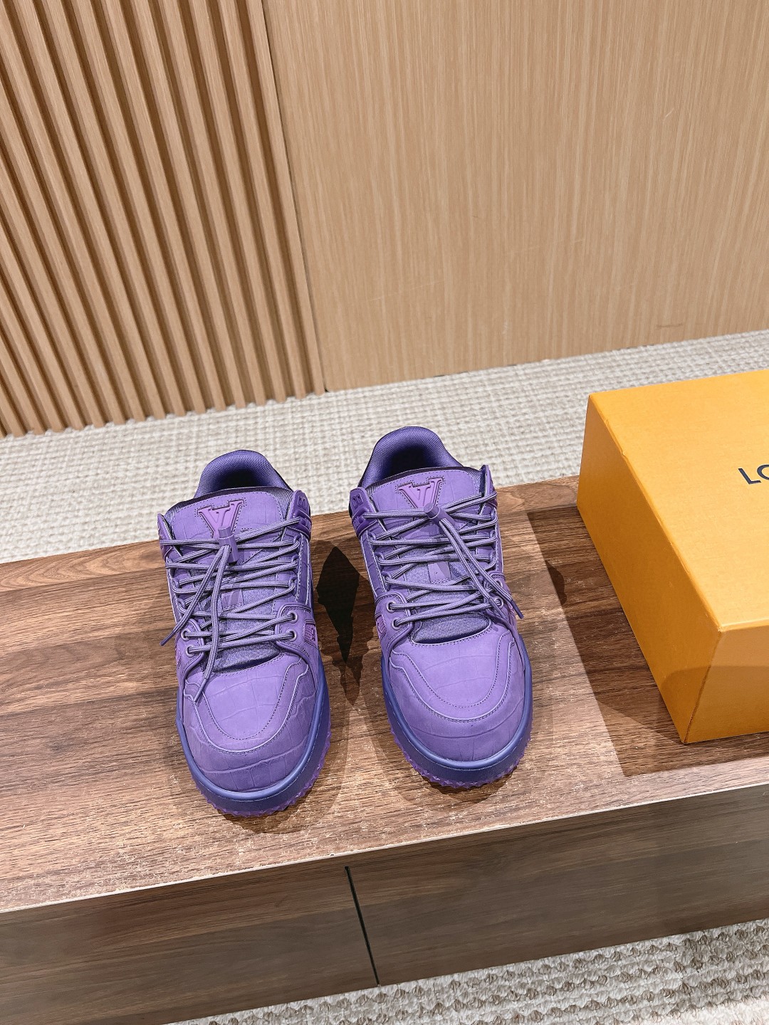 Louis Vuitton Trainer Maxi Strapped Sneakers purple