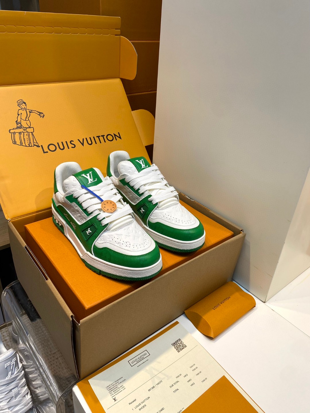 Louis Vuitton X Tyler Trainer logo printed sneakers green