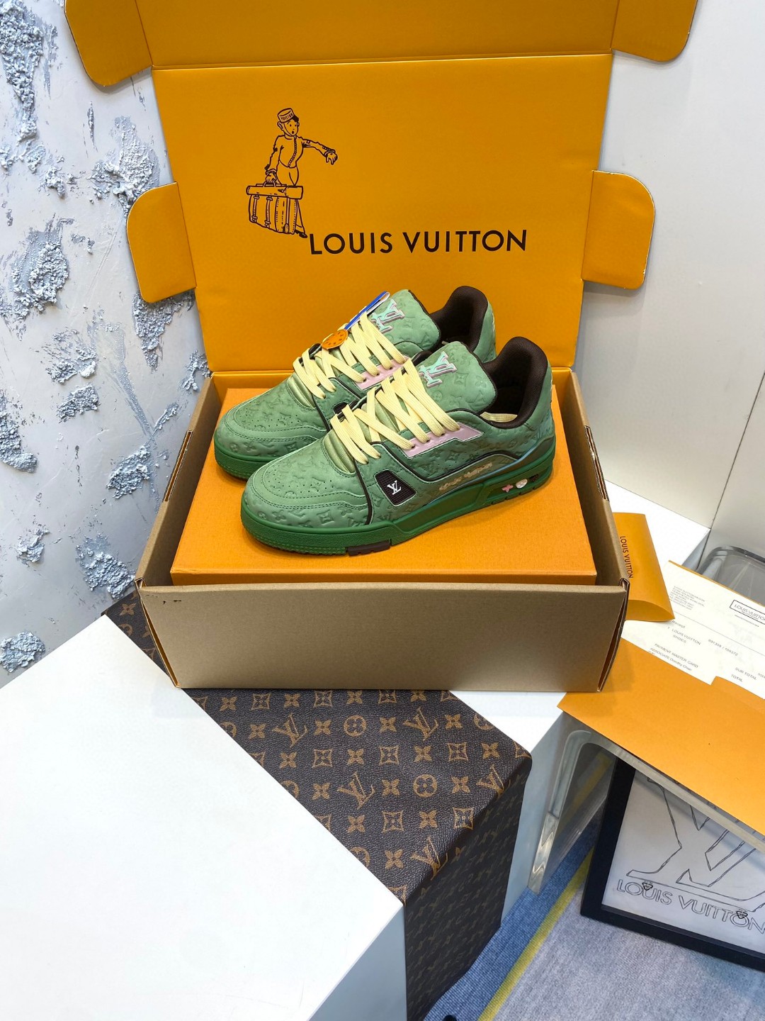 Louis Vuitton X Tyler Trainer Avocado Collection green