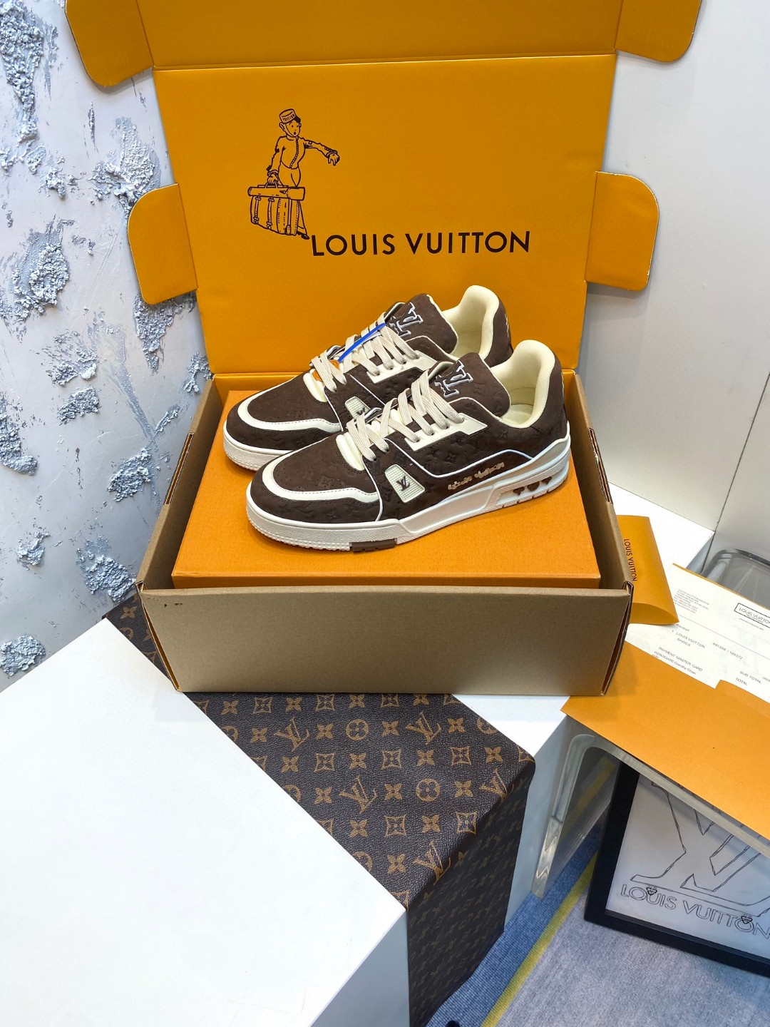 Louis Vuitton X Tyler Trainer Avocado Collection brown 