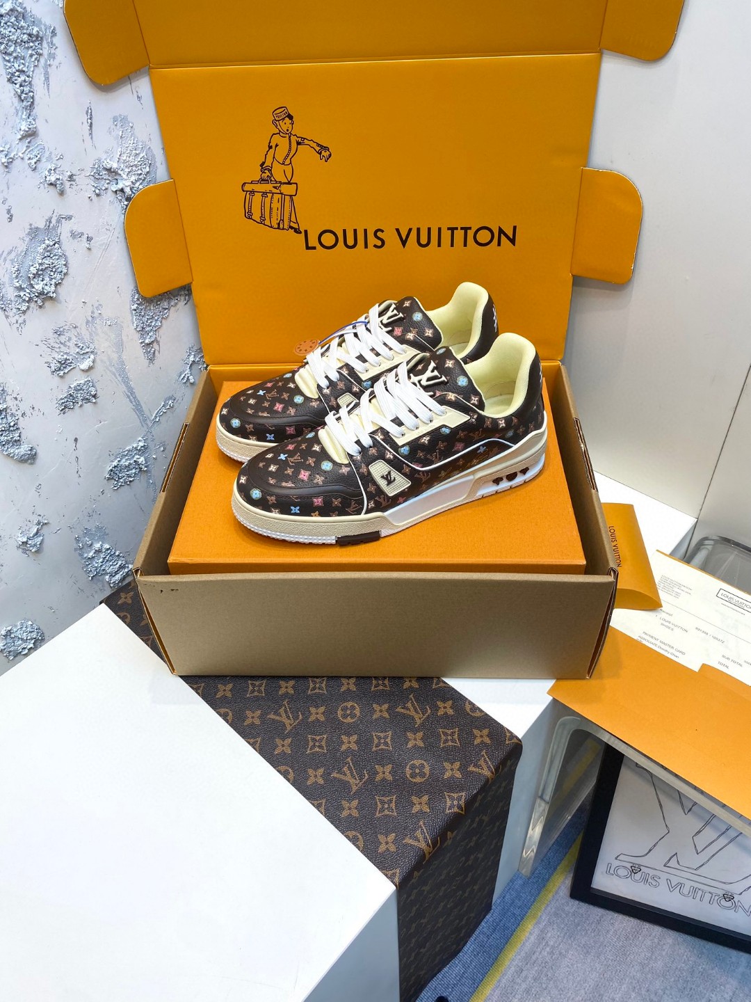 Louis Vuitton X Tyler Trainer Avocado Collection brown1.  