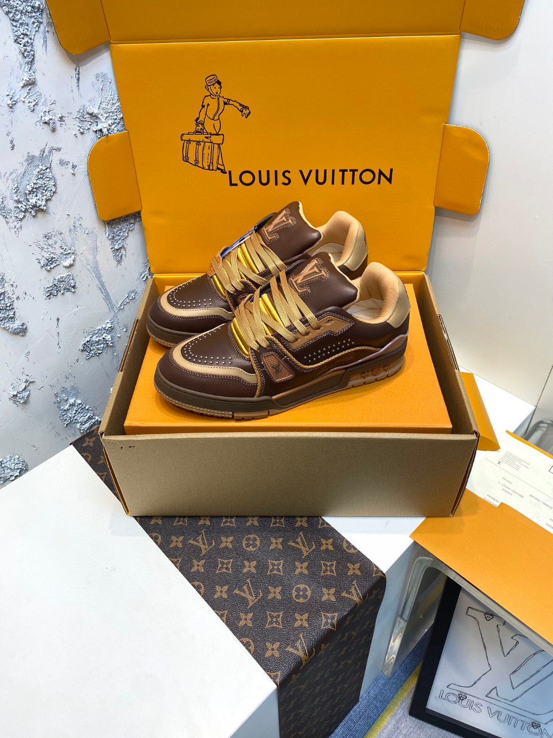 Louis Vuitton X Tyler Trainer Western Cowboy Collection brown