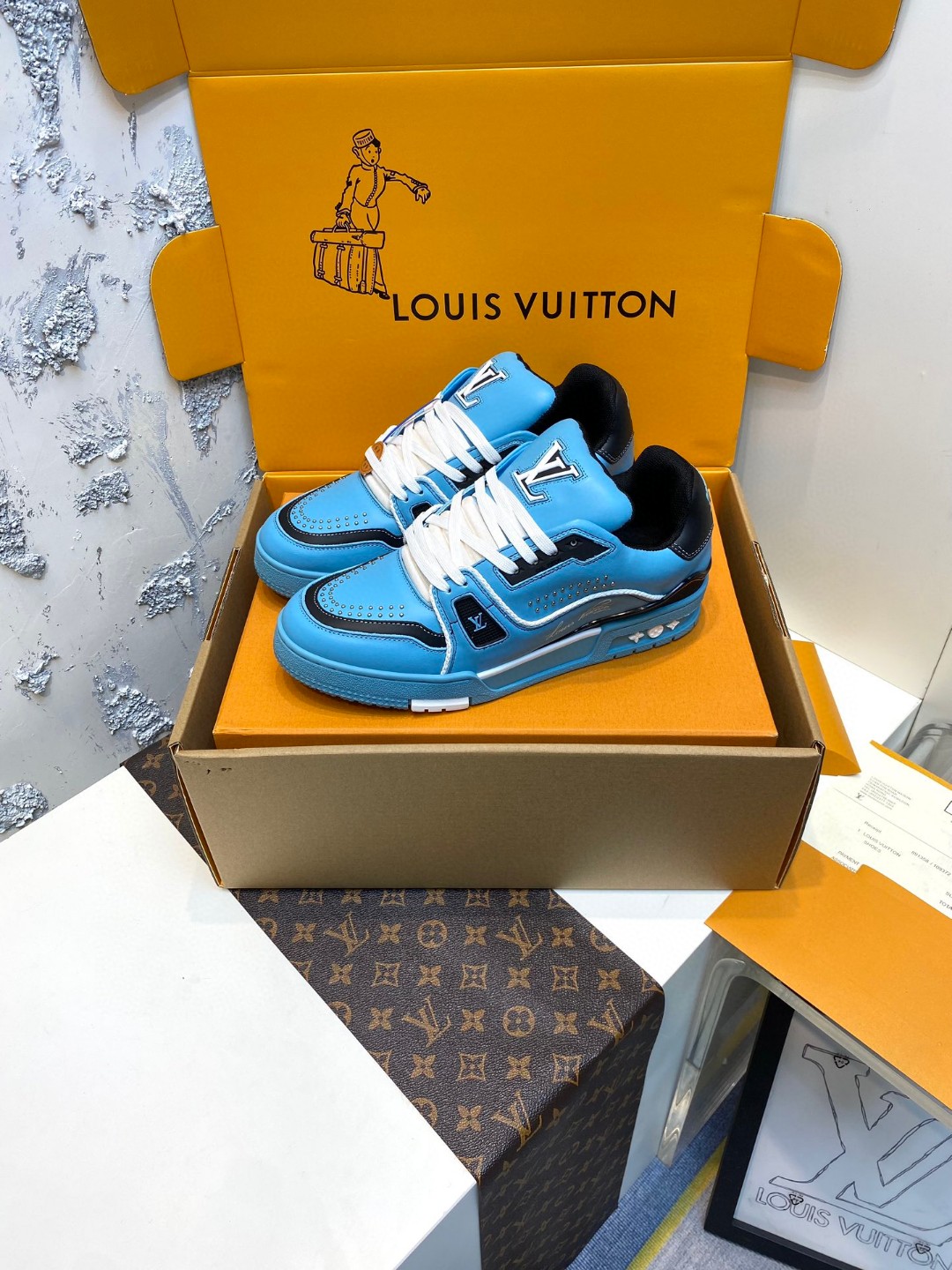 Louis Vuitton X Tyler Trainer Western Cowboy Collection blue