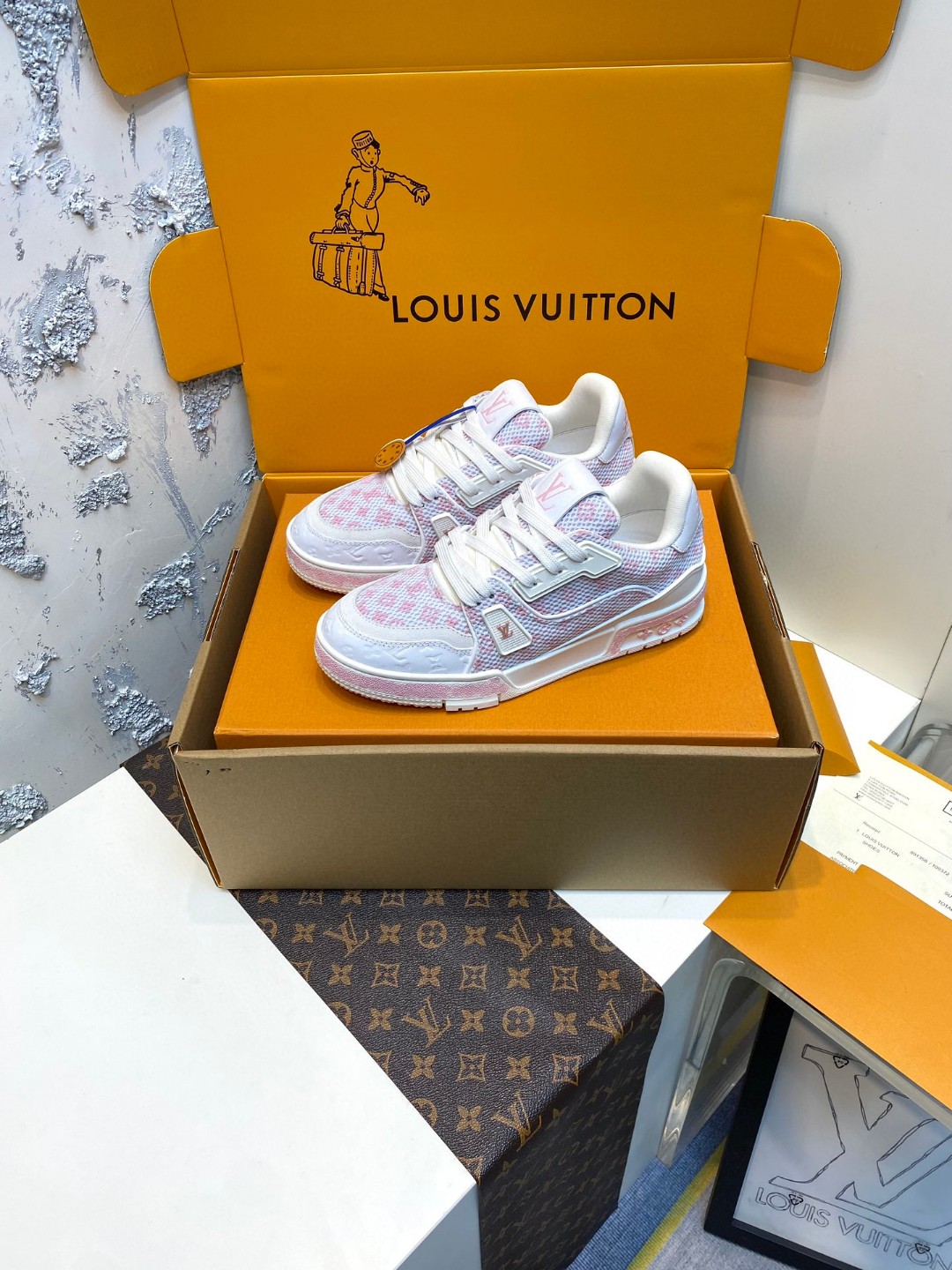 Louis Vuitton X Tyler Trainer European Championship Limited Edition Series pink