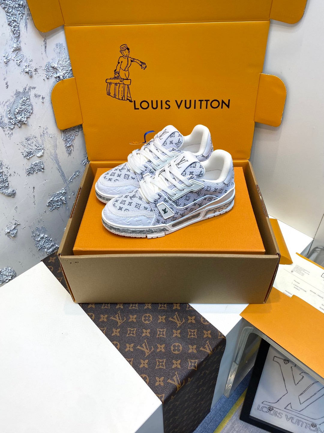 Louis Vuitton X Tyler Trainer European Championship Limited Edition Series grey