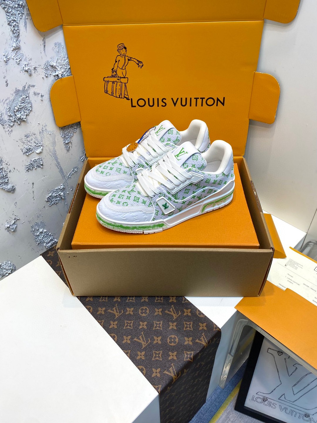 Louis Vuitton X Tyler Trainer European Championship Limited Edition Series green