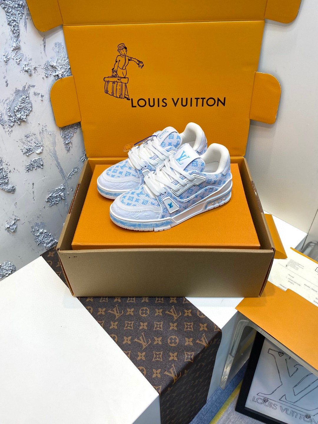 Louis Vuitton X Tyler Trainer European Championship Limited Edition Series blue