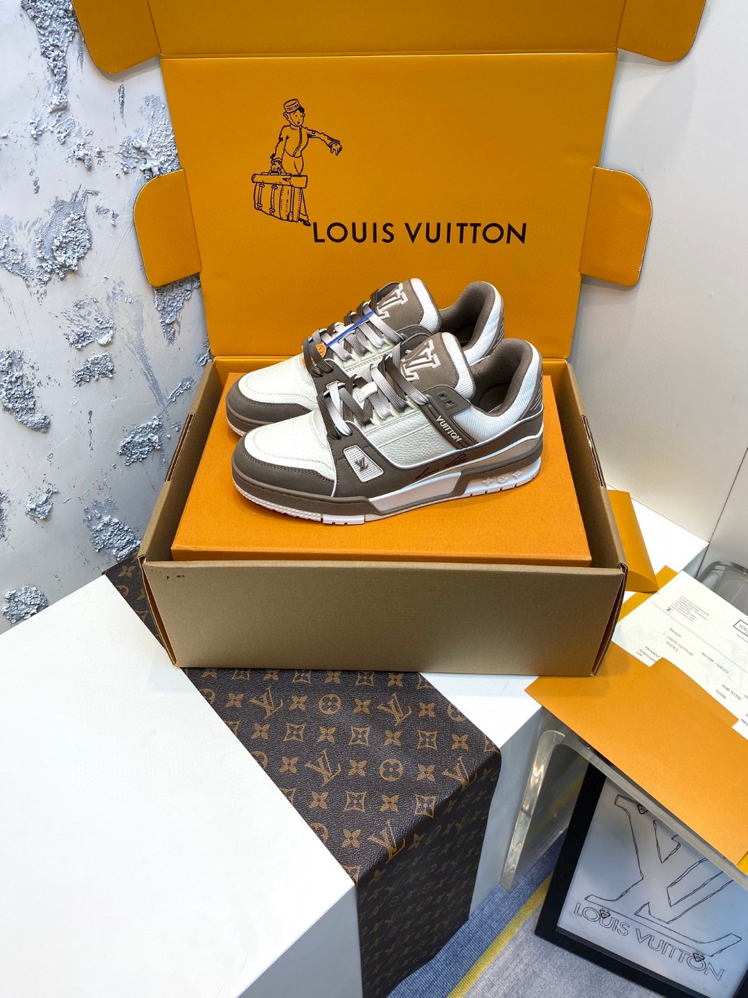 Louis Vuitton X Tyler Trainer sneakers frosted brown