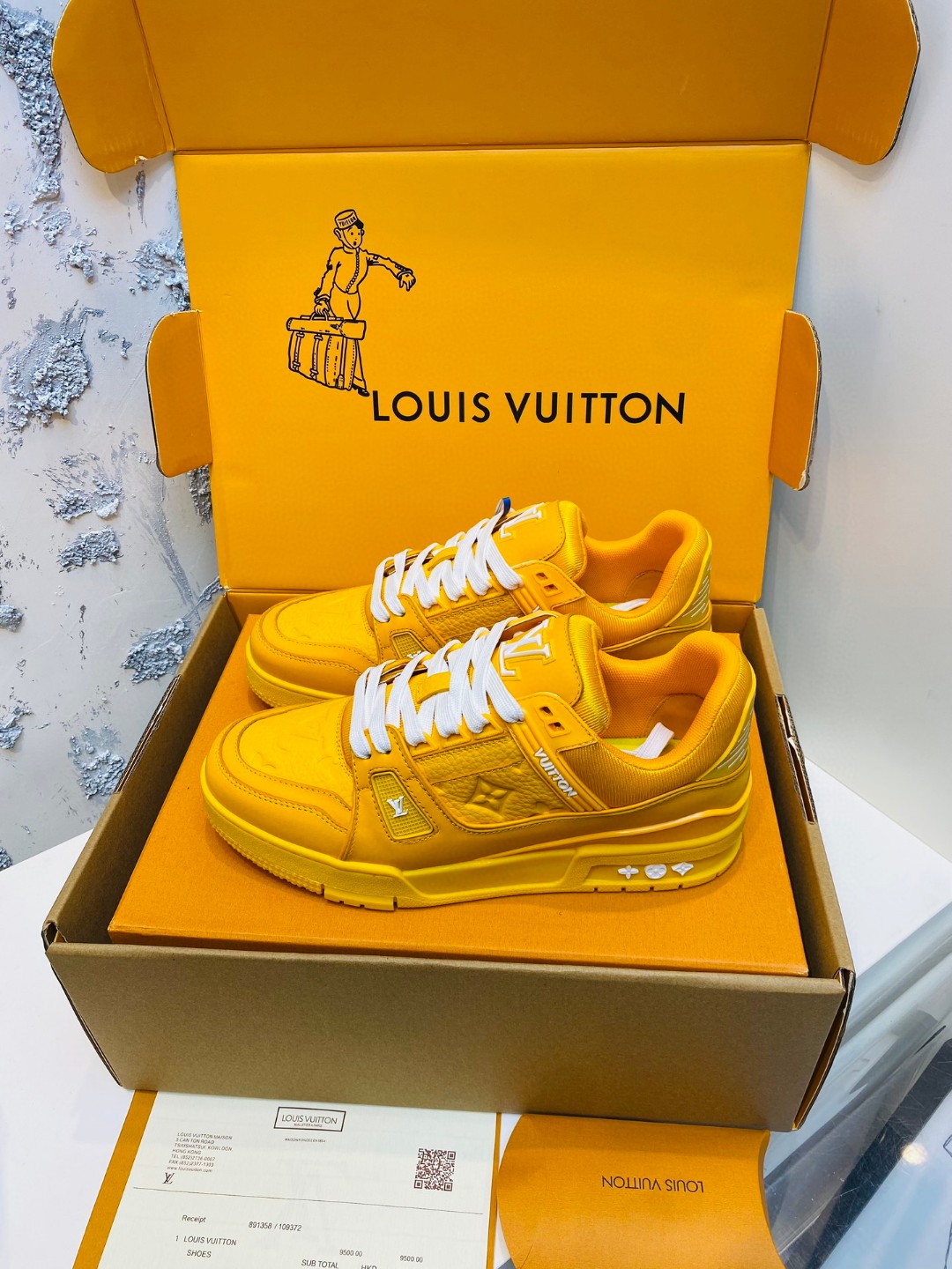Louis Vuitton X Tyler sneakers embossed  yellow