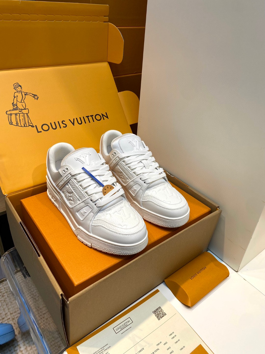Louis Vuitton X Tyler sneakers embossed white 