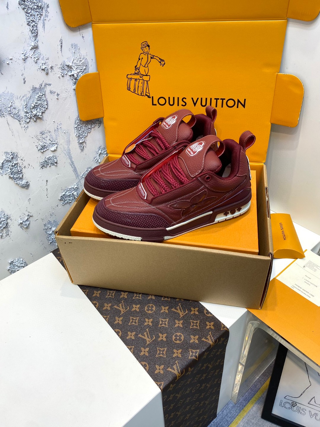 Louis Vuitton Skate Clover sneakers red