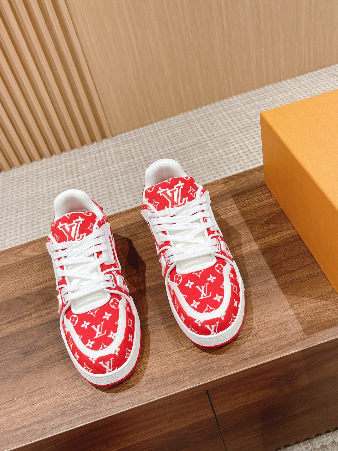 Louis Vuitton X Tyler Trainer full logo sneakers red white
