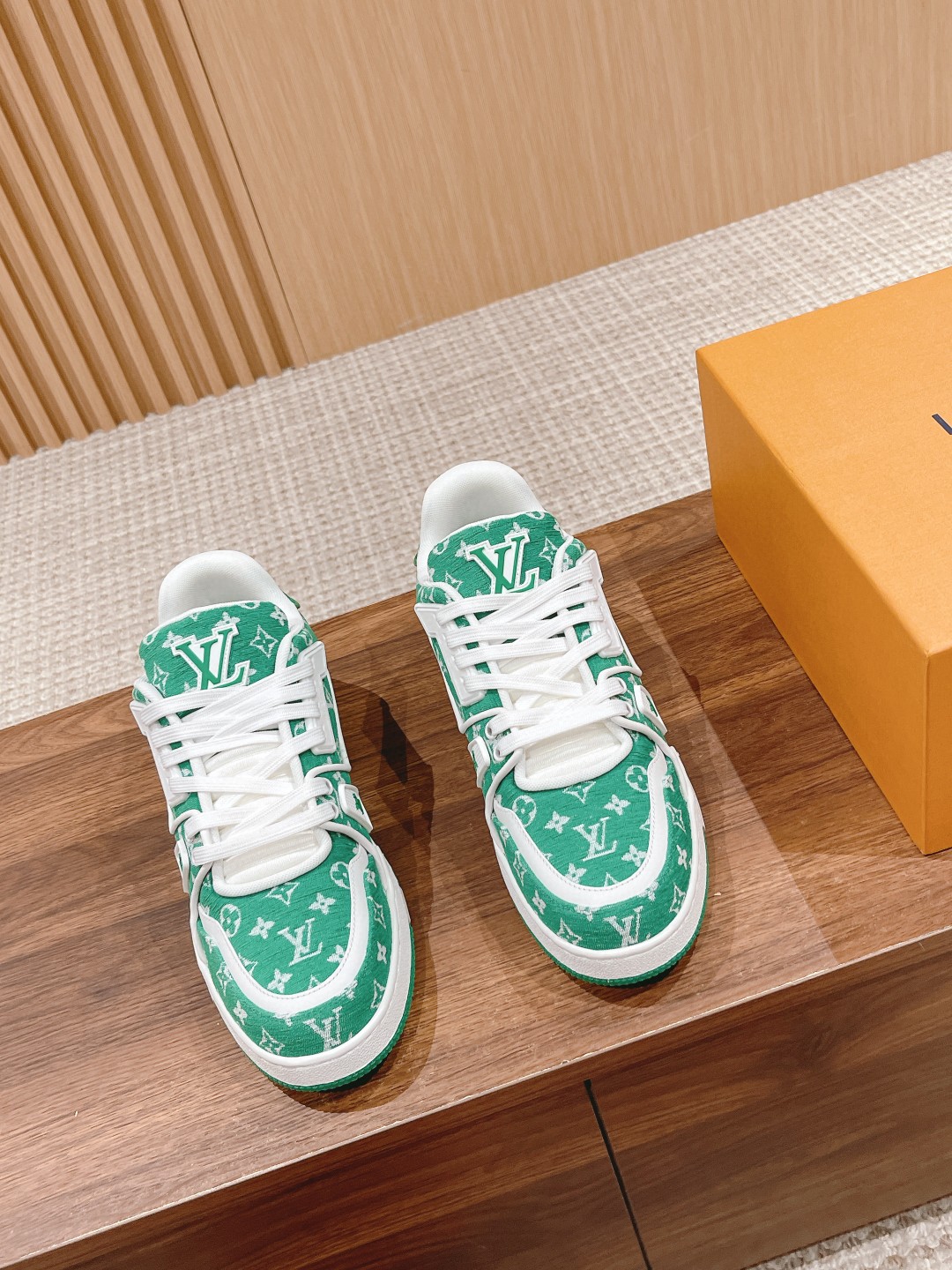 Louis Vuitton X Tyler Trainer full logo sneakers green white