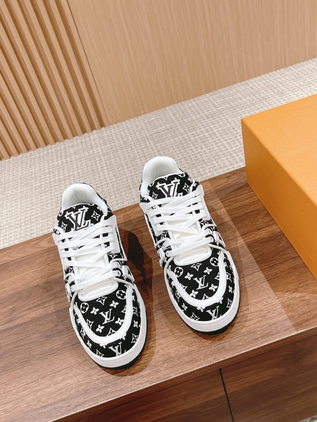 Louis Vuitton X Tyler Trainer full logo sneakers black white