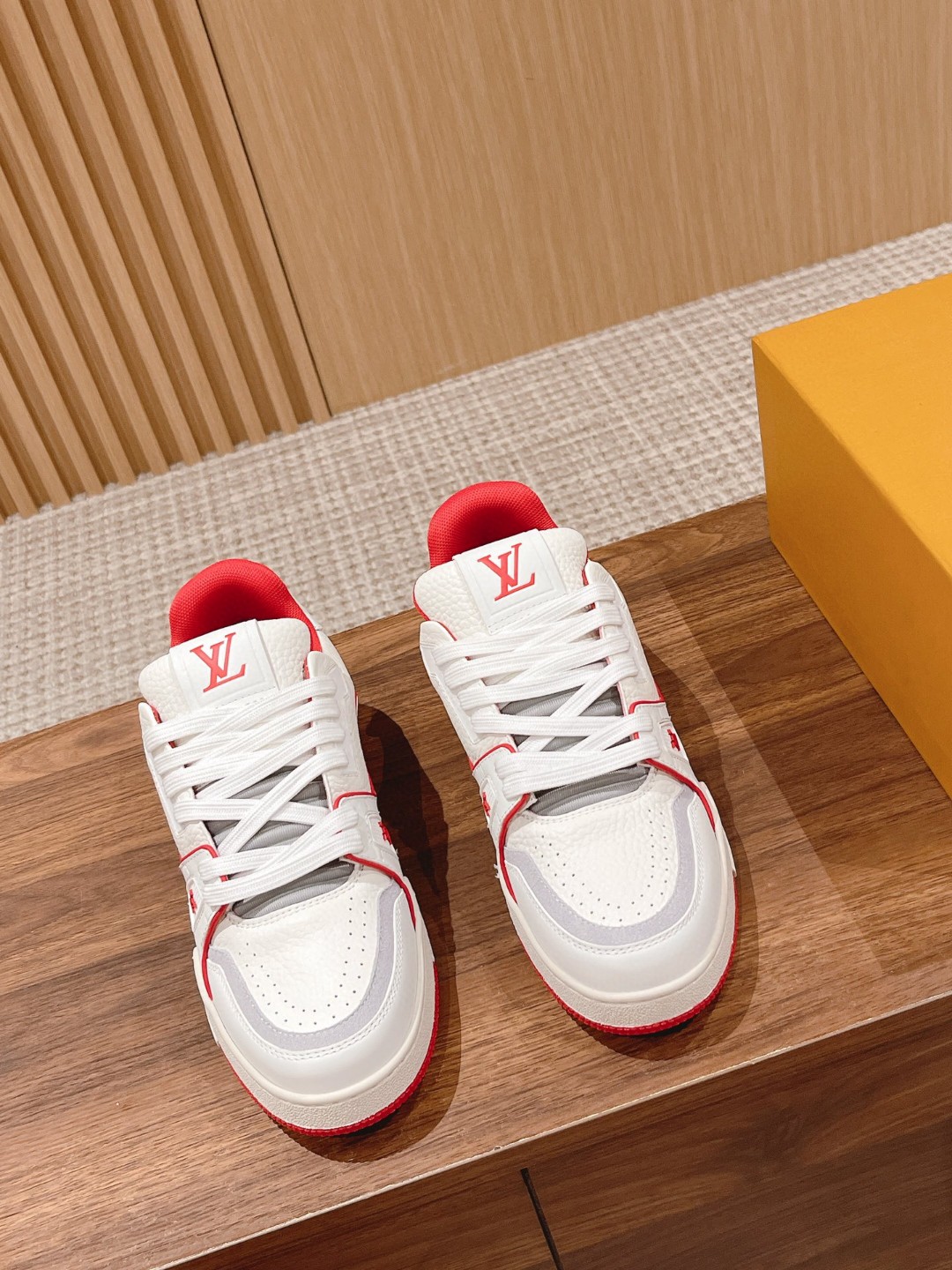 Louis Vuitton X Tyler Trainer #54 Sneakers white red