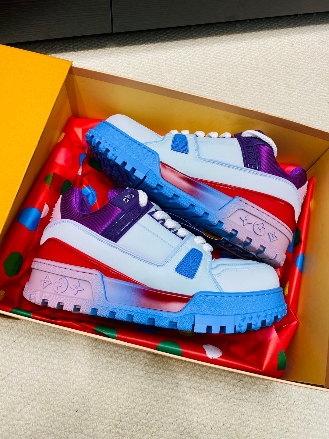 Louis Vuitton Trainer Chameleon sneakers blue purple