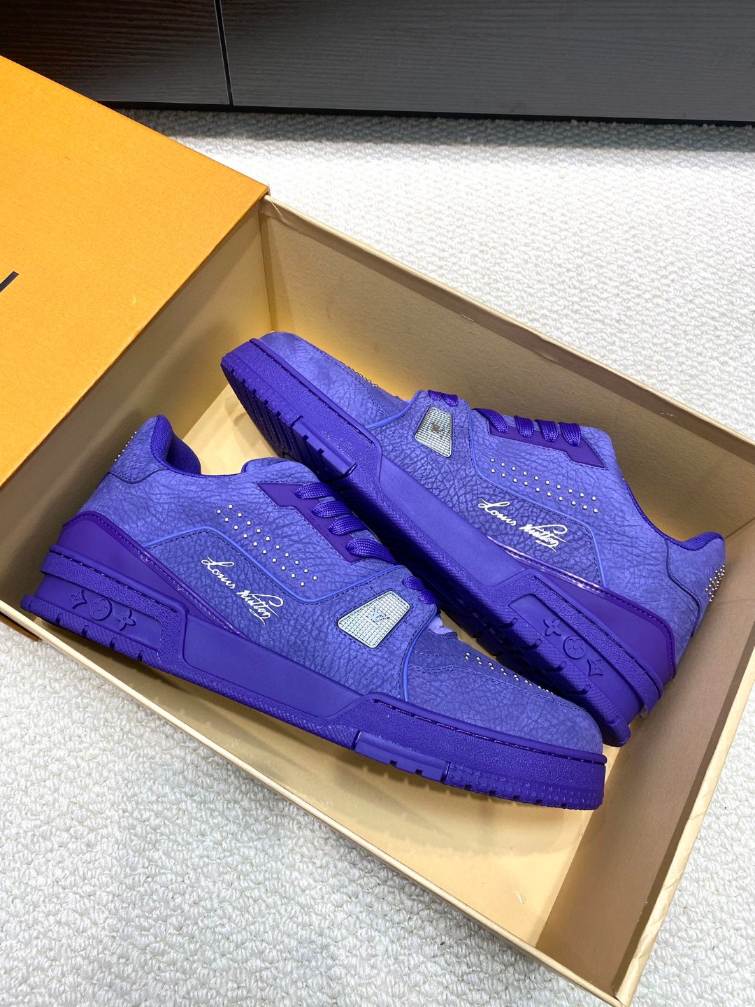 Louis Vuitton Trainer sneakers leather purple