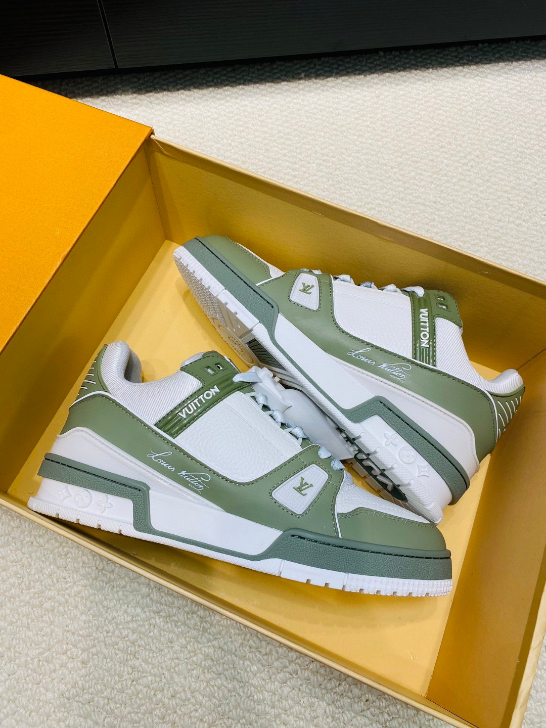 Louis Vuitton X Tyler Trainer Sneakers  green white