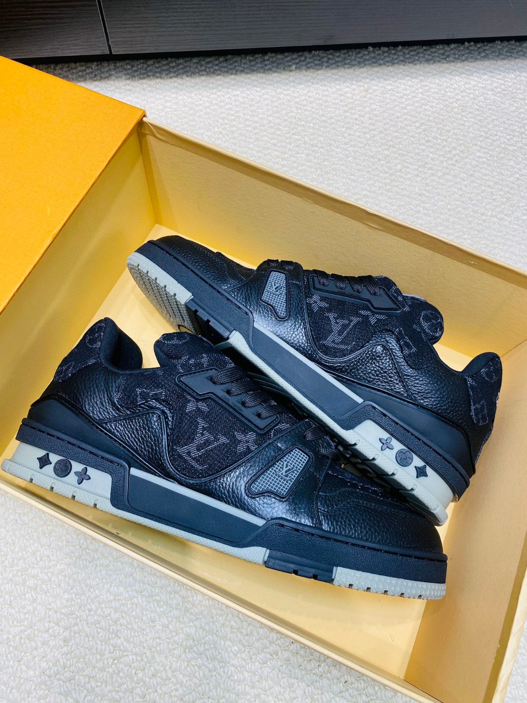 Louis Vuitton X Tyler Trainer Sneakers tannin black