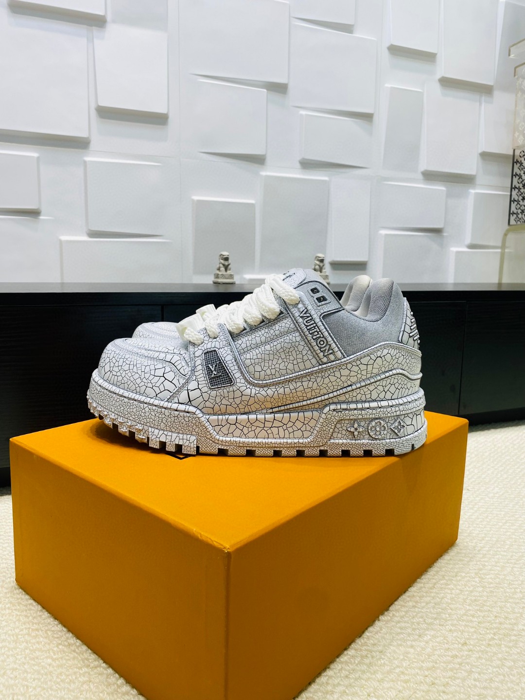 Louis Vuitton X Tyler Trainer Burst pattern sneakers white