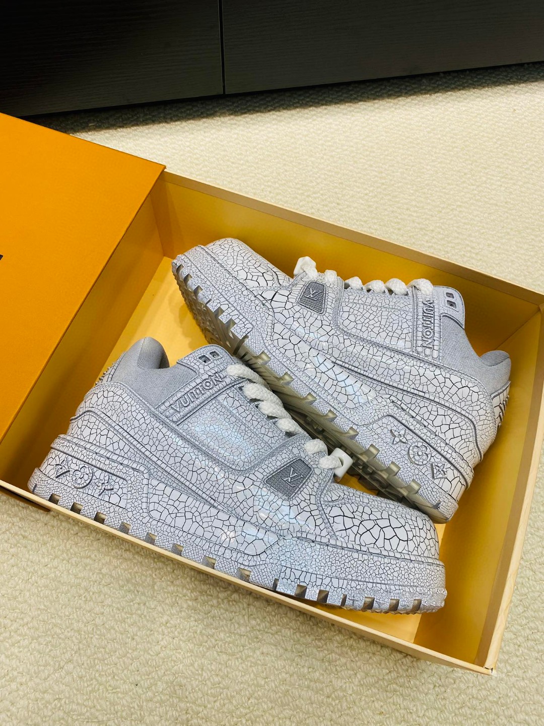 Louis Vuitton X Tyler Trainer Burst pattern sneakers white