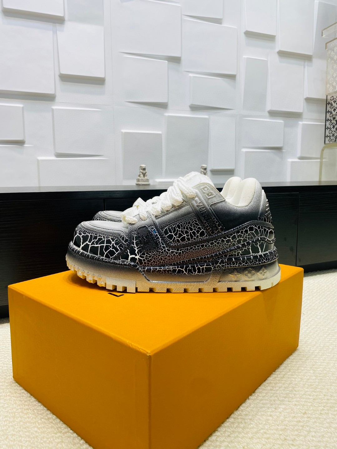 Louis Vuitton X Tyler Trainer Burst pattern sneakers black